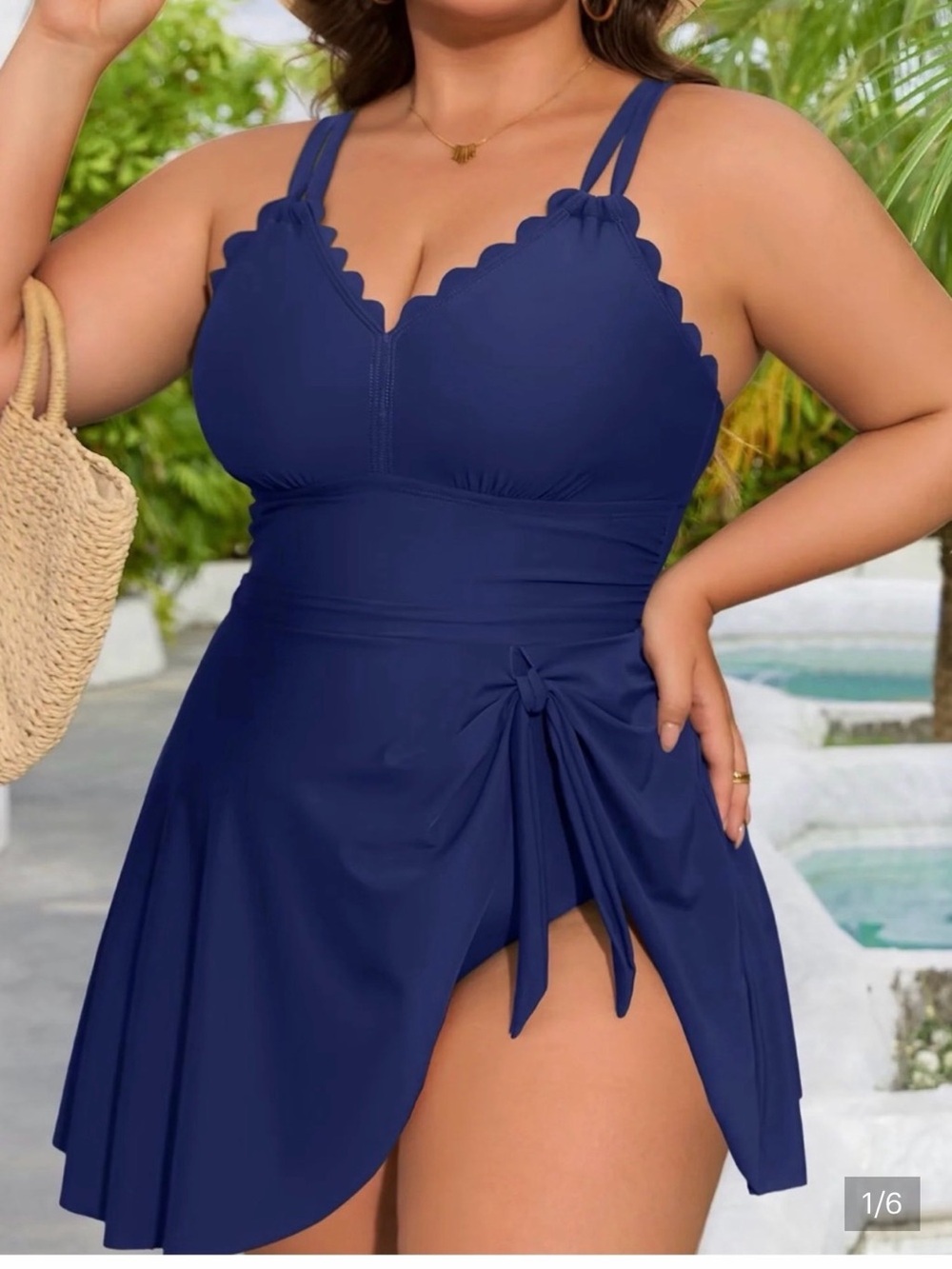Charmo NWT women's one piece slimming swimsuit/ Dress Size 2X